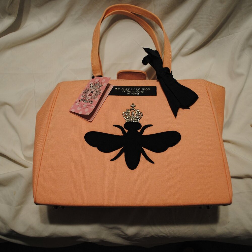 NWT MY FLAT PINK FABRIC LADIES HANDBAG